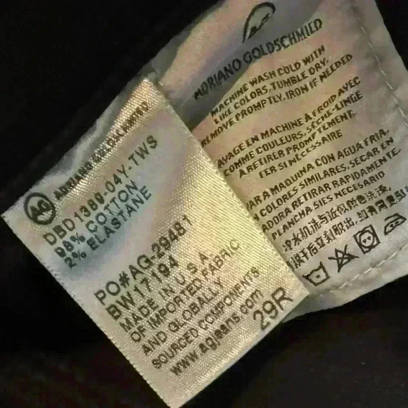 AG-ED Denim Adriano Goldschmied The Legging Ankle Super Skinny Ankle Black - Picture 5 of 6